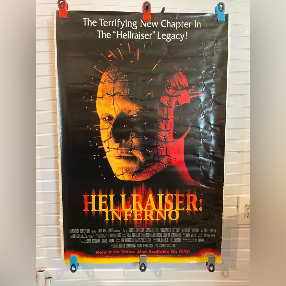 Vintage 2000 “Hellraiser: Inferno” 27” x 40” Movie Poster